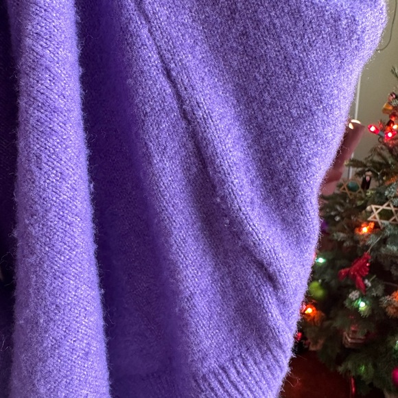 & Other Stories Purple Mock Neck Sweater - Picture 7 of 9